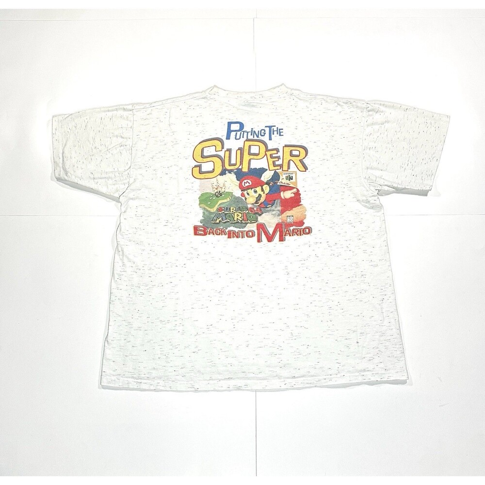 VTG 90s Nintendo x Silicon Graphics Super Mario 64 T-Shirt XL Employee Promo HTF